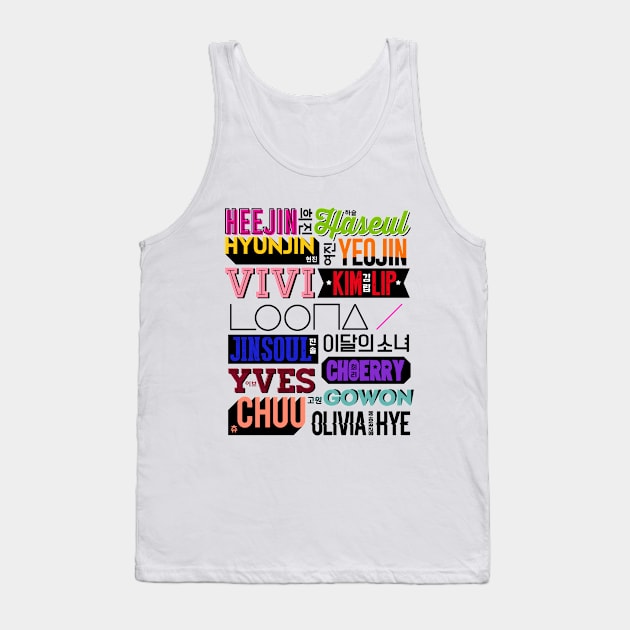 LOONA FONT COLLAGE Tank Top by skeletonvenus